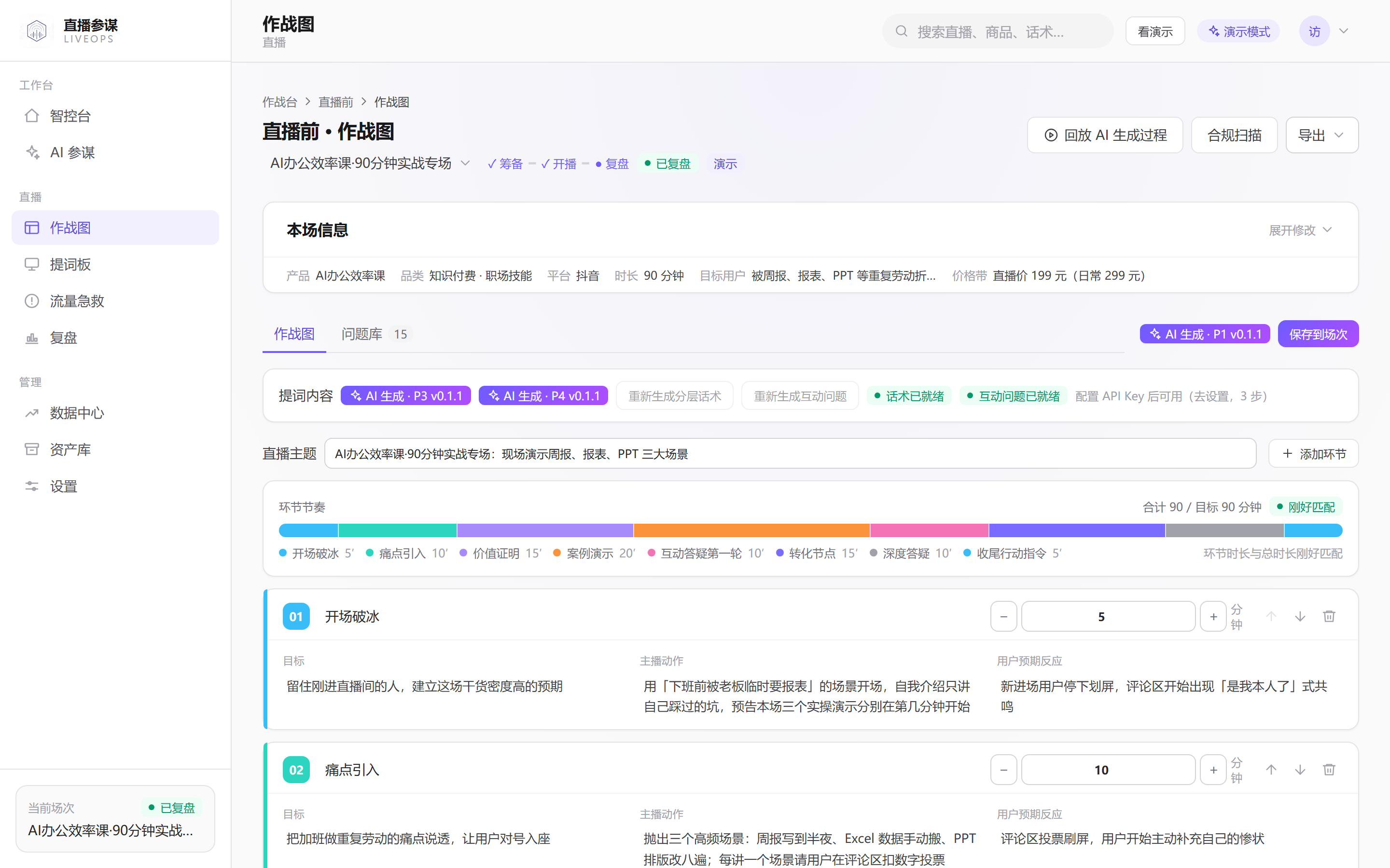 作战图：8 环节节奏拆解与主播动作设计